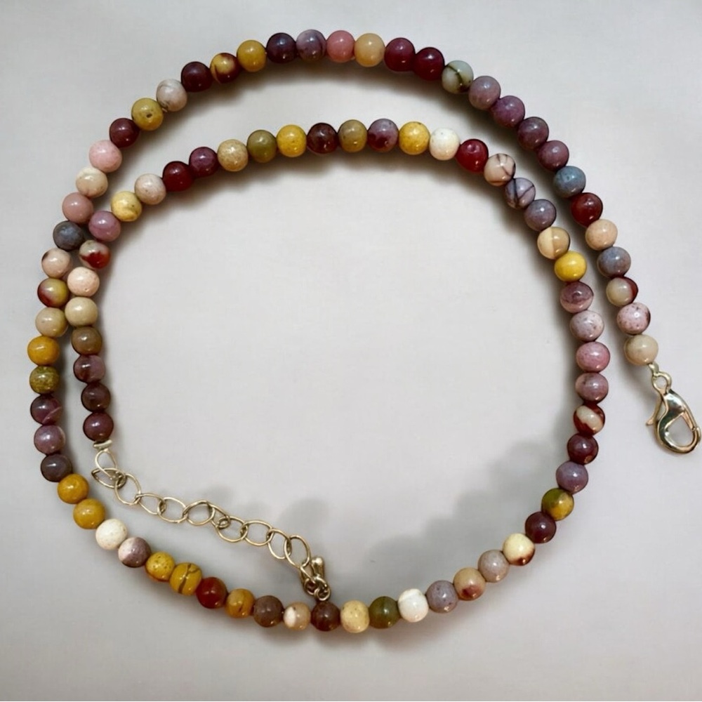 ❌SOLD❌4mm Mookaite Jasper Necklace Silver